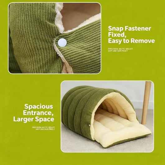 CozyPaw | Removable Fleece Cat Bed with Non-Slip Base for Indoor Cats and Small Dogs 4