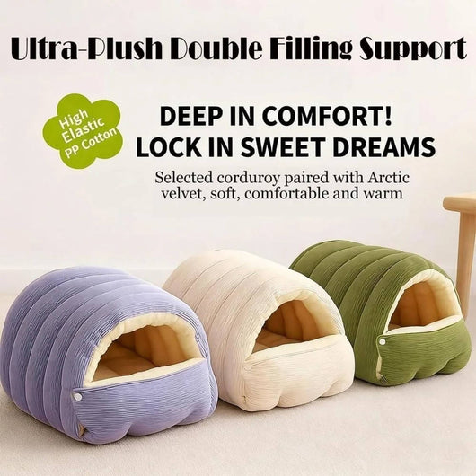CozyPaw | Removable Fleece Cat Bed with Non-Slip Base for Indoor Cats and Small Dogs 6
