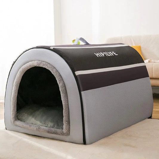 CozyPaw | Warm Folding Dog House Bed for Small and Medium Dogs — 100% Cotton, Machine Washable 0