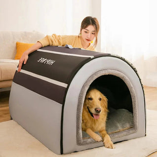 CozyPaw | Warm Folding Dog House Bed for Small and Medium Dogs — 100% Cotton, Machine Washable