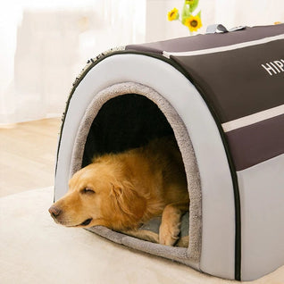 CozyPaw | Warm Folding Dog House Bed for Small and Medium Dogs — 100% Cotton, Machine Washable