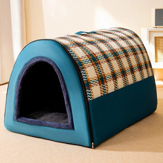 CozyPaw | Warm Folding Dog House Bed for Small and Medium Dogs — 100% Cotton, Machine Washable
