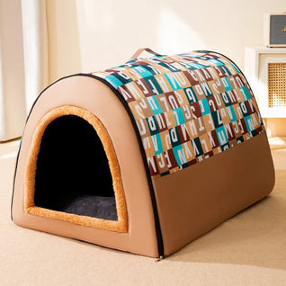 CozyPaw | Warm Folding Dog House Bed for Small and Medium Dogs — 100% Cotton, Machine Washable