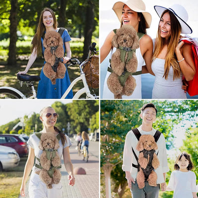 Dog Backpack Carrier with Adjustable Straps and Breathable Mesh for Small to Medium Dogs-Pet Carriers & Travel Products-Levereau-Black-S-Levereau