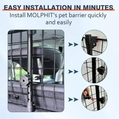 Dog Barrier with Easy Installation and Durable Design for SUVs and Cars-Dog Barriers-Levereau-Default-Levereau