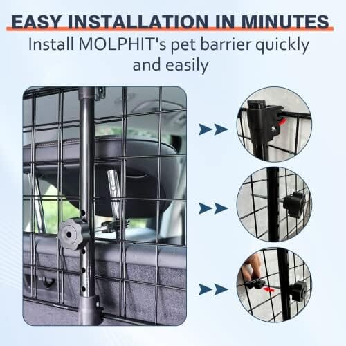 Dog Barrier with Easy Installation and Durable Design for SUVs and Cars-Dog Barriers-Levereau-Default-Levereau