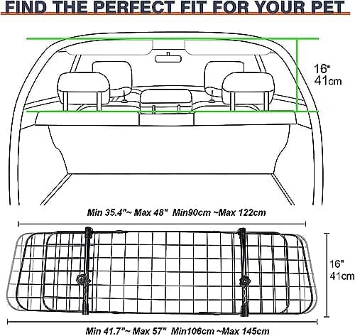 Dog Barrier with Easy Installation and Durable Design for SUVs and Cars-Dog Barriers-Levereau-Default-Levereau