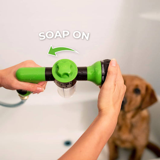 Dog Bath Sprayer with Universal Hose Attachment for All Dog Sizes-Bathing Supplies-Levereau-Green (Most sold)-Levereau