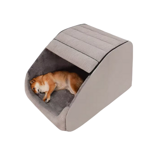 Dog Bed Cave with Washable Cover for Small & Medium Dogs - Cozy Plush Design 0