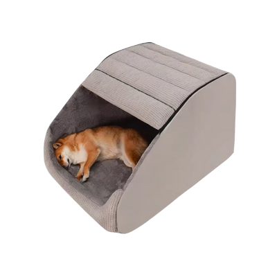 Dog Bed Cave with Washable Cover for Small & Medium Dogs - Cozy Plush Design 0