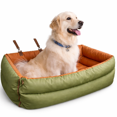 Dog Car Seat Booster Bed with Waterproof Material and Elevated Design for Large Dogs 1