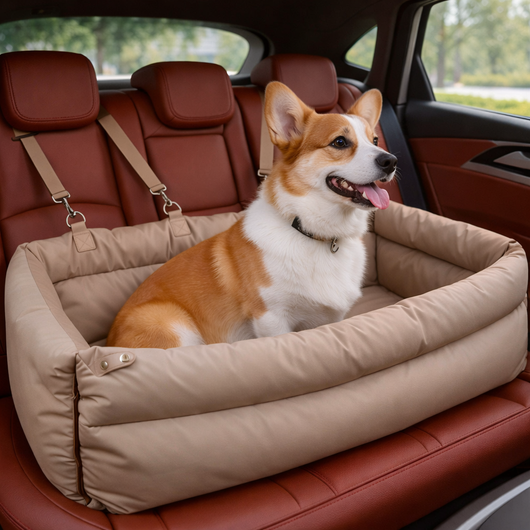 Dog Car Seat Booster Bed with Waterproof Material and Elevated Design for Large Dogs 6