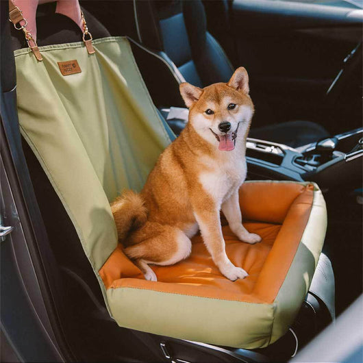 Dog Car Seat Cover with Waterproof Faux Leather and Non-Slip Backing for All Dog Sizes 0