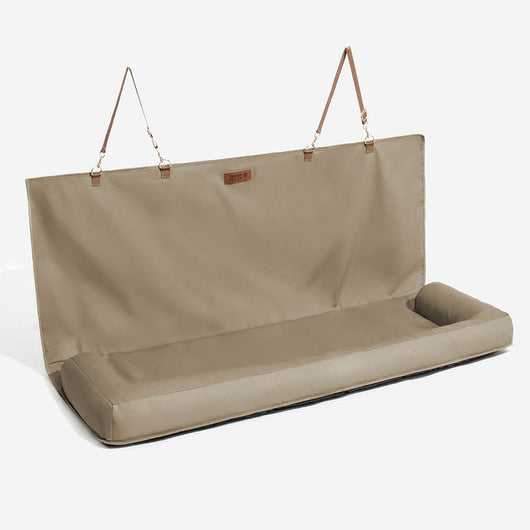 Dog Car Seat Cover with Waterproof Faux Leather and Non-Slip Backing for All Dog Sizes 11