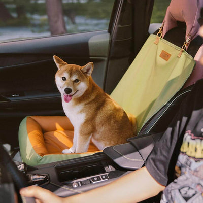 Dog Car Seat Cover with Waterproof Faux Leather and Non-Slip Backing for All Dog Sizes 2