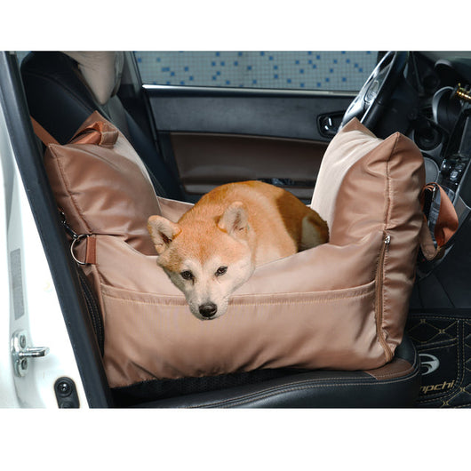 Dog Car Seat with Waterproof Fabric and Cushioned Interior for Small to Medium Dogs 4