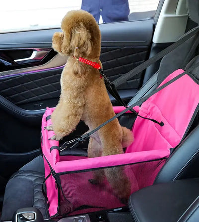 Dog Car Seat with Waterproof Material | For Safe Travel and Comfort for Dogs-Pet Car Seats-Levereau-Pink-Levereau