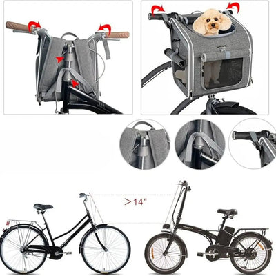 Dog Carrier Bag with Weatherproof Material | for Bicycles and Travel 2