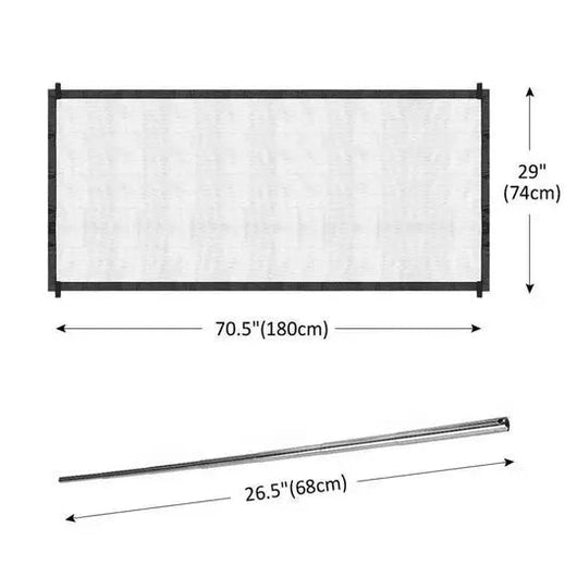 Dog Gate with Flexible Mesh for Indoor Use | Keeps Pets Safe at Home-Pet Gates & Barriers-Levereau-180/75CM-Levereau