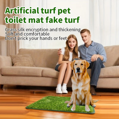 Dog Grass Pee Pad with Non-Slip Backing, Washable and Reusable for Indoor and Outdoor Use 2