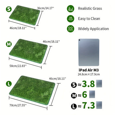 Dog Grass Pee Pad with Non-Slip Backing, Washable and Reusable for Indoor and Outdoor Use 6