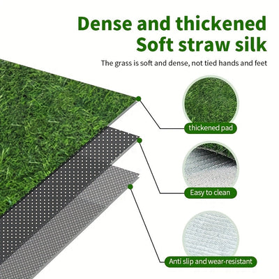 Dog Grass Pee Pad with Non-Slip Backing, Washable and Reusable for Indoor and Outdoor Use 8