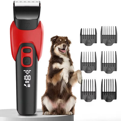 Dog Grooming Clippers with Ultra Quiet Operation and Six Adjustable Combs for All Breeds 0