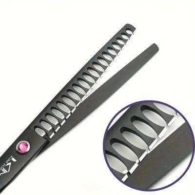 Dog Grooming Scissors Set with Stainless Steel Blades | For All Dog Breeds, Trimming & Thinning 3