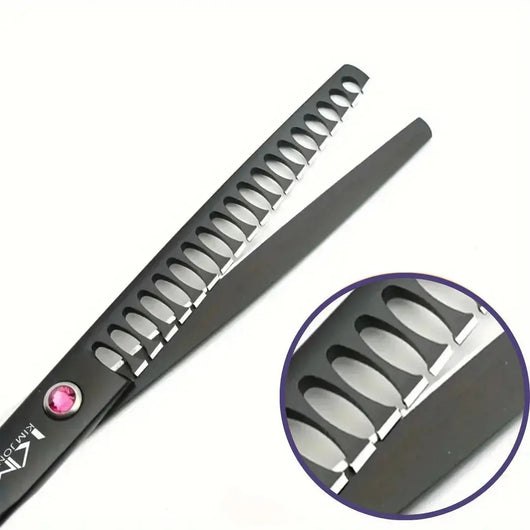 Dog Grooming Scissors Set with Stainless Steel Blades | For All Dog Breeds, Trimming & Thinning 3