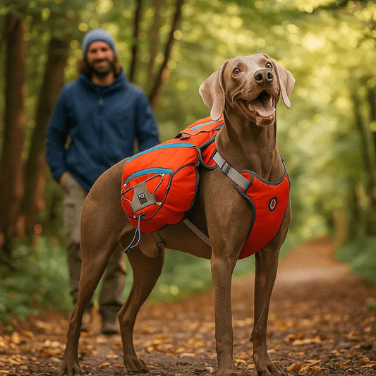 Dog Harness Backpack with Waterproof Pockets and Adjustable Straps for Small to Medium Dogs 1