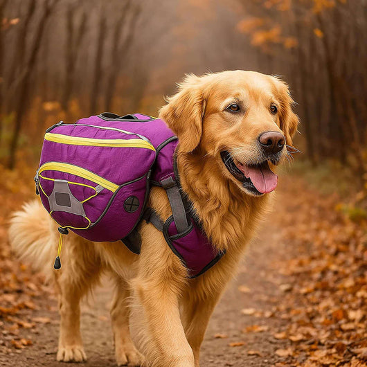 Dog Harness Backpack with Waterproof Pockets and Adjustable Straps for Small to Medium Dogs 2