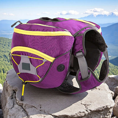 Dog Harness Backpack with Waterproof Pockets and Adjustable Straps for Small to Medium Dogs 3