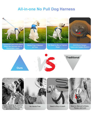 Dog Harness with Handle and Adjustable Fit for Medium to Large Dogs - No Pull Design