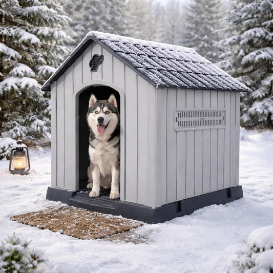 Dog House with Weather-Resistant Design for Small to Large Dogs - Easy Assembly and Removable Roof 1