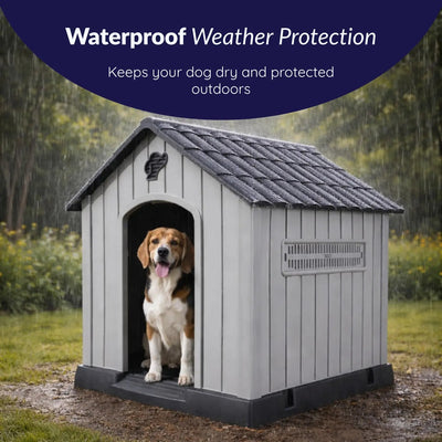 Dog House with Weather-Resistant Design for Small to Large Dogs - Easy Assembly and Removable Roof 2