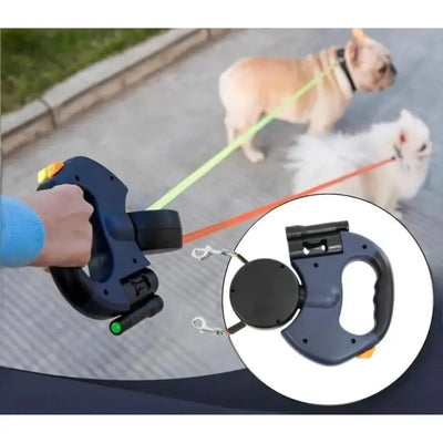 Dog Lead with Anti-Wrap Design & LED Light | for Walking Two Dogs Safely 1