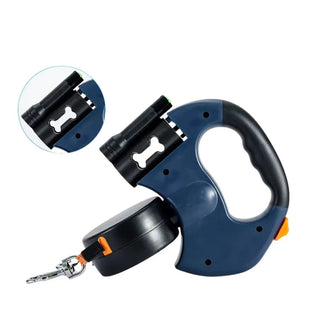 Dog Lead with Anti-Wrap Design & LED Light | for Walking Two Dogs Safely