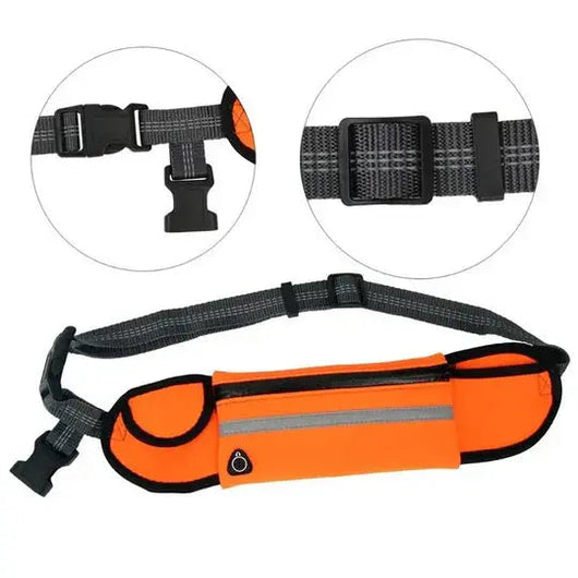 Dog Leash with Adjustable Waist Belt | for Hands-Free Jogging and Walking with Dogs 1