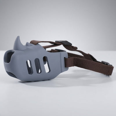 Dog Muzzle with Adjustable Straps and Breathable Mesh for All Dog Sizes-Dog Muzzles-Levereau-Gray-S (6.5 cm)-Levereau