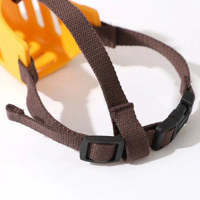 Dog Muzzle with Adjustable Straps and Breathable Mesh for All Dog Sizes-Dog Muzzles-Levereau-Yellow-S (6.5 cm)-Levereau