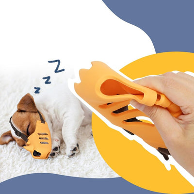 Dog Muzzle with Adjustable Straps and Breathable Mesh for All Dog Sizes-Dog Muzzles-Levereau-Yellow-S (6.5 cm)-Levereau