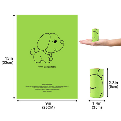 Dog Poop Bags with Biodegradable Material and Leak-Proof Dispenser for All Dog Sizes - 120 Count-Dog Waste Disposal-Levereau-Levereau