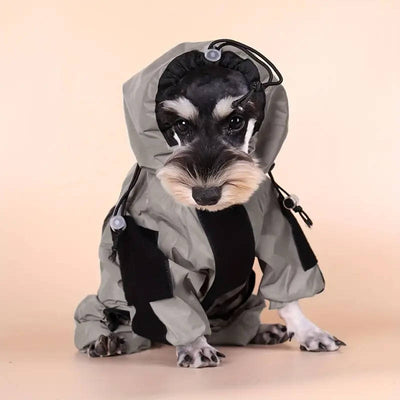 Dog Raincoat with Adjustable Hood and Reflective Stripes for All Breeds 2