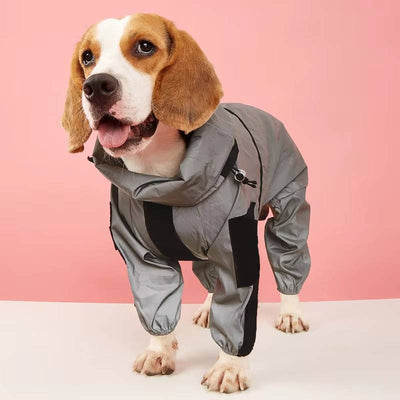 Dog Raincoat with Adjustable Hood and Reflective Stripes for All Breeds 5