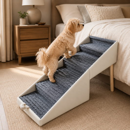 Dog Ramp for Stairs with Non-Slip Surface and Foldable Design for Senior Dogs and Small Breeds 0