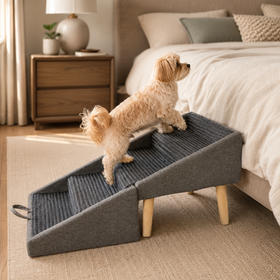 Dog Ramp for Stairs with Non-Slip Surface and Foldable Design for Senior Dogs and Small Breeds 6