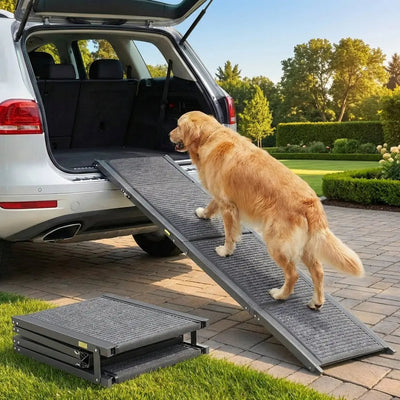 Dog Ramp with Textured Surface | for Easy Car Access and Joint Support Levereau