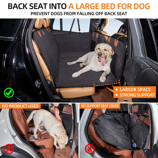 Dog Seat Cover with Waterproof Material | Back Seat Protector for Dogs in Cars and SUVs 2