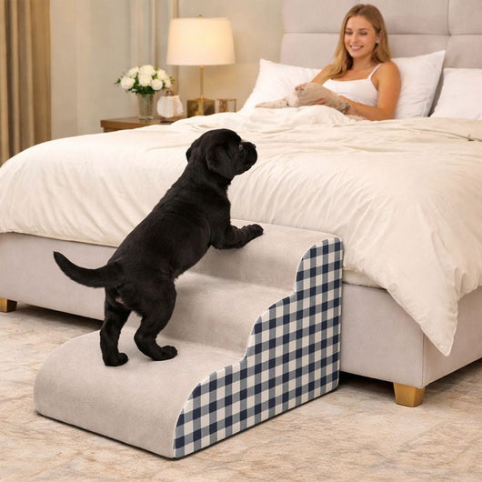Dog Stairs for Bed with Non-Slip Surface and High-Density Foam for Small to Medium Dogs 4