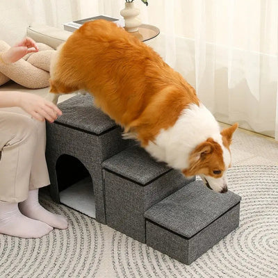 Dog Steps for Bed with Foldable Design | Portable Pet Stairs for Easy Access 1